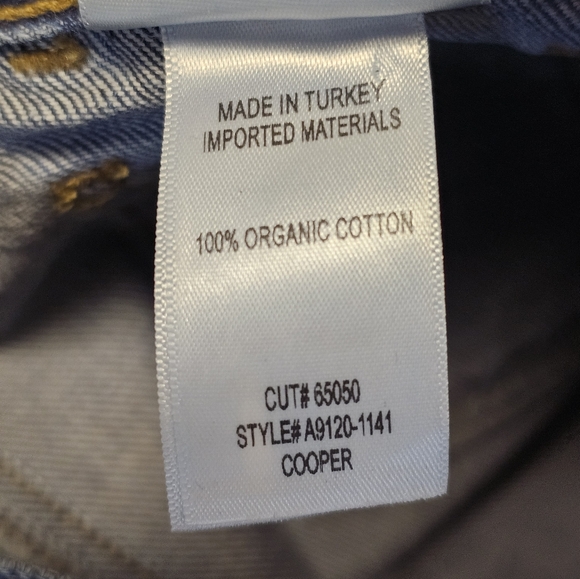 AGOLDE Cooper High Rise Cargo Relaxed Straight Leg Dark Blue Jeans 27 Preowned - Picture 10 of 10